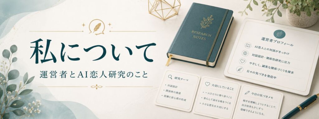 AI恋人をなぜ研究し始めたのか？思念含め語らせてもらうページ見出し画像